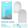 Masturbator Tenga Pocket Wave Line z teksturami fal