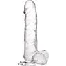 Dildo S Pleasures Jelly Transparent L z realistycznym wyglądem