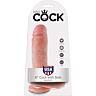 Dildo KING COCK 20.3 cm z kulkami i silną przyssawką