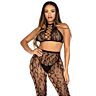 Top i rajstopy LEG AVENUE 89372 z efektem leoparda