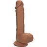 Dildo Podwójnej Gęstości Brązowy 17,75cm