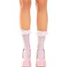 Medias Tobilleras Leg Avenue Volantes Białe