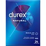 Prezerwatywy Durex Natural z formą easy on - 24 sztuki