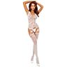 Bodystocking PASSION BS120 z dużym wzorem kwiatowym