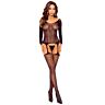 Bodystocking PASSION BS125 z otwartą nogawką