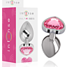 Plug anal INTENSE z diamentową ozdobą - S