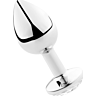 Plug anal SECRETPLAY 8 cm z aluminium i szkłem