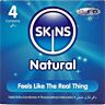 Prezerwatywy SKINS Natural 4-Pack z dodatkowym lubrykantem