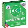 Prezerwatywy Exs Ribbed & Dotted z teksturą dla stymulacji