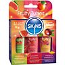 Zestaw lubrykantów SKINS - smak arbuz, truskawka i mango