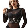 Uprząż Corset Harness SUBBLIME FETISH z detalami łańcucha