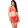 Falda Music Legs TOP, FALDA Y TANGA ROJOS T.U.
