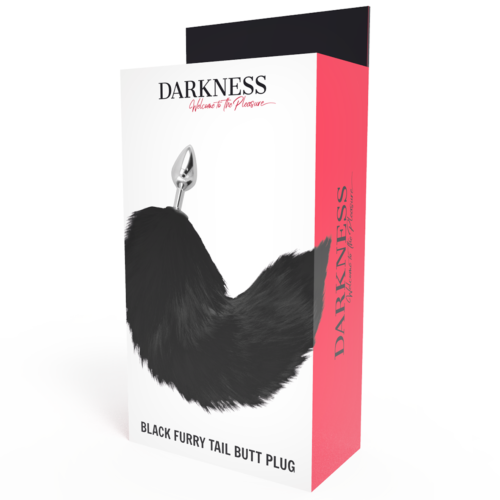 Anal Plug DARKNESS 8 CM z czarnym ogonem