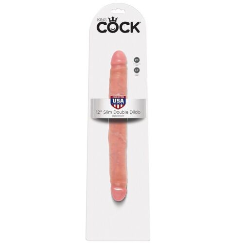Dildo podwójne King Cock 30 cm z realistycznym dotykiem
