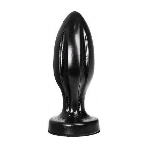 Plug Anal ALL BLACK 21 CM z niesamowitymi wyżłobieniami