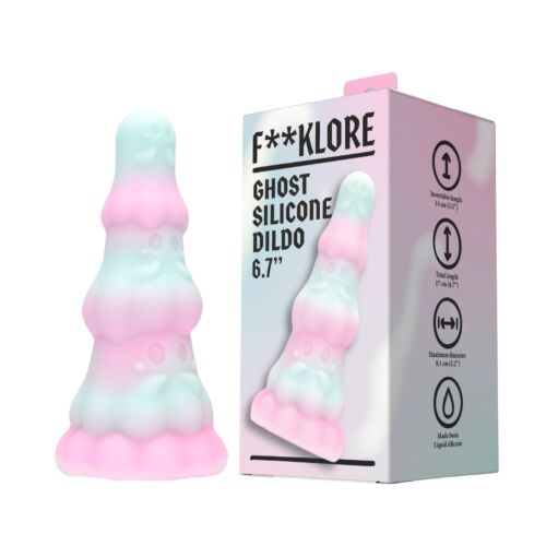 Dildo F**kLore Ghost | Spooky design w pastelowych kolorach
