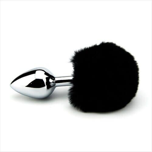 Butt Plug Furry Fantasy z ogonem królika Negro