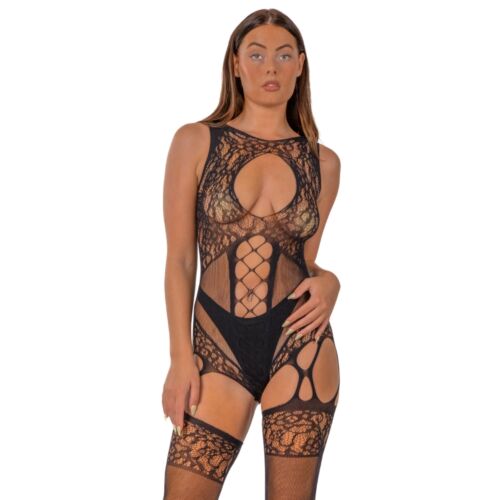 Body Stocking Lace by LJ z seksownymi wycięciami