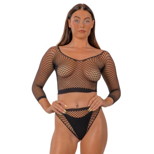 Zestaw bieliźniarski Lace by LJ Crop Top i Dół