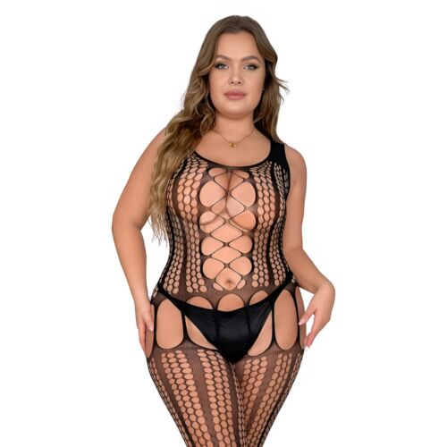 Bodystocking Lace Towy by LJ z otwartym krokiem