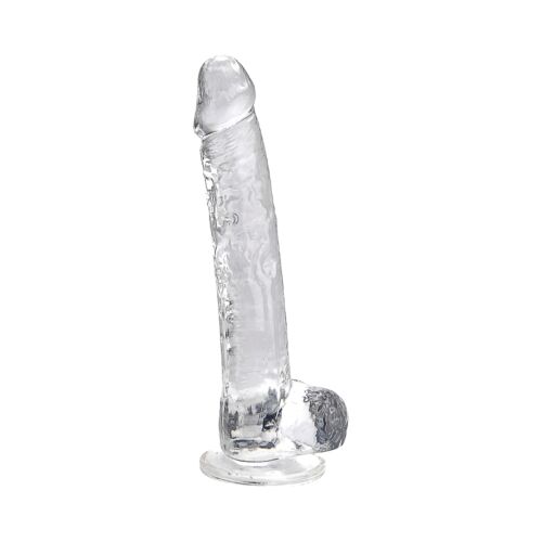 Dildo Loving Joy 11 Inch Przezroczyste z Jądrem