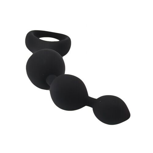 Kulki analne Loving Joy Triple Ripple 14 cm Negro