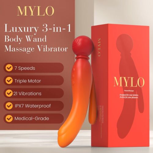 Wibrator MYLO 3 w 1 Body Wand Massager o ergonomicznym kształcie