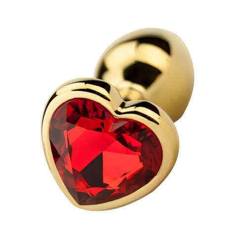 Plug analny Precious Metals Heart Shaped Dorado