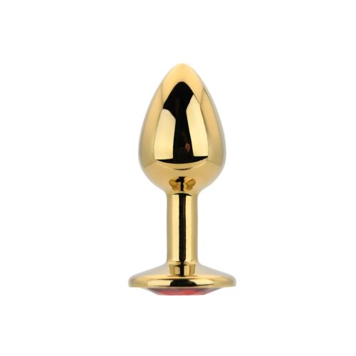 Butt Plug Toosh Metal Small z czerwonym kamieniem Rojo