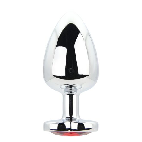Plug analny Toosh Heart Shaped Large z ozdobnym kamieniem Rojo