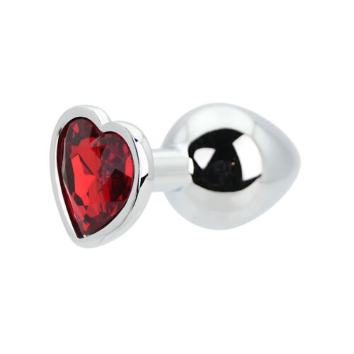 Plug analny Toosh Heart Shaped Silver z diamentem