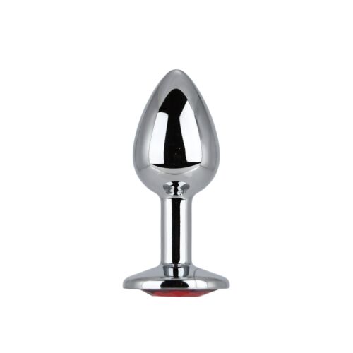 Butt Plug Toosh Metal Small z czerwonym kamieniem Rojo