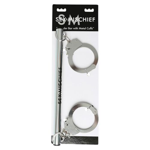 Spreader bar Sex & Mischief z metalowymi kajdankami