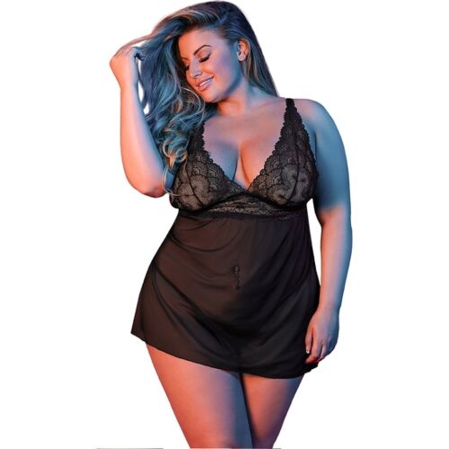 Bielizna BABY DOLL & G-SET BLACK L/XL
