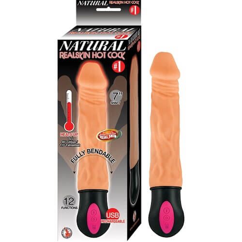 Dildo Analne Nasstoys Realistic Warming 7 cali z funkcją rozgrzewania