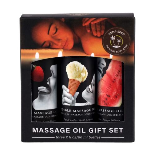 Olej do masażu Earthly Body 3 x 57 ml | Wegański i aromatyczny