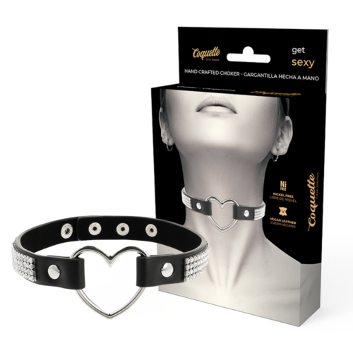Choker Bondage Coquette Chic Desire z serduszkiem