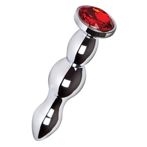 Plug metalowy S Pleasures Metal z czerwonym akcentem