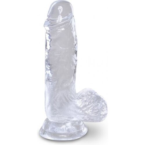 Dildo King Cock Clear 10.1 cm z realistycznym kształtem