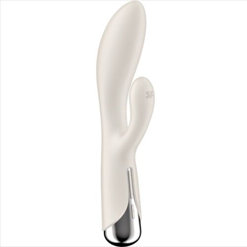 Satisfyer ClitSpin Satysfakcjonujący wibrator do stymulacji łechtaczki w kolorze beżowym