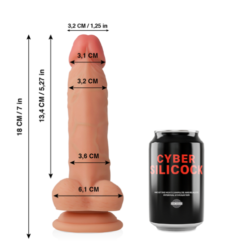 Dildo CYBER SILICOCK Jude 18 cm z realistycznym kształtem