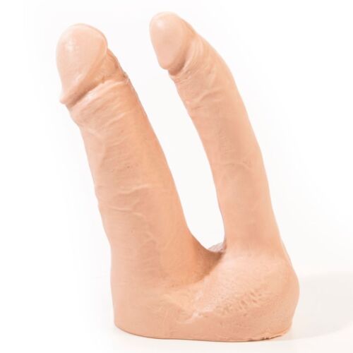 Dildo podwójne PINK ROOM Arthus 17cm/15.5cm naturalne