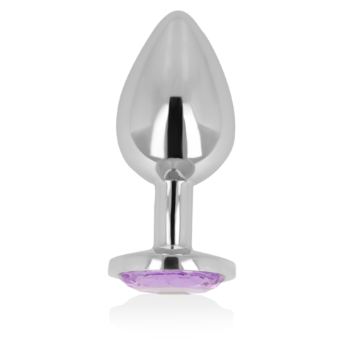 Korek analny OHMAMA Anal 8 CM z fioletowym kryształem