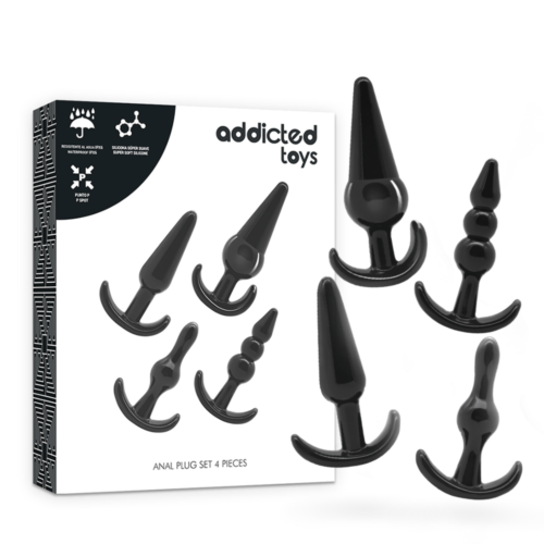 Plug anal ADDICTED TOYS - SET 4 z wysoką elastycznością
