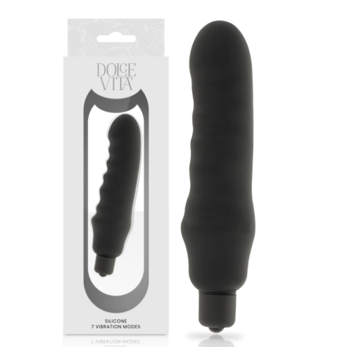 Wibrator Dolce Vita Genius Black Silikon z 7 programami wibracji