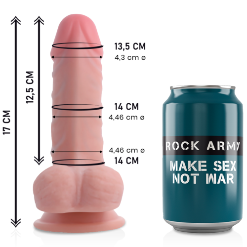 Dildo ROCK ARMY Dual Density Panzer 17 cm | Realistyczne doznania