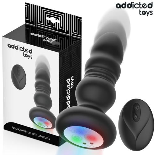 Wibrator analny Addicted Toys z kontrolą zdalną i LED
