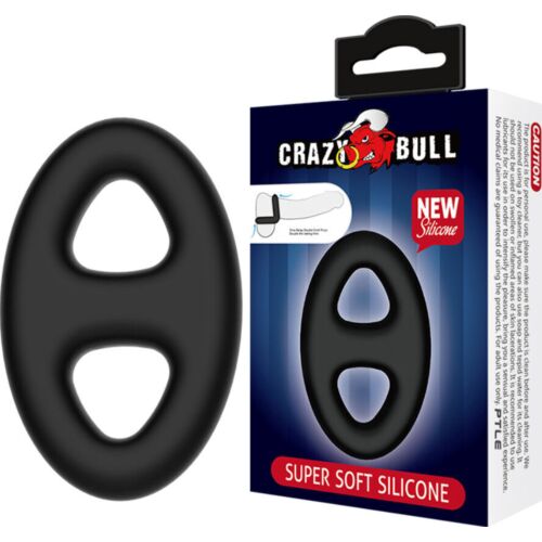 Anillo Doble Silicona Ovalado CRAZY BULL - Potencia y Comodidad