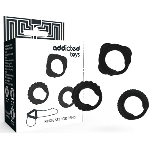 Anillos Pene ADDICTED TOYS - Zestaw 3 anilów
