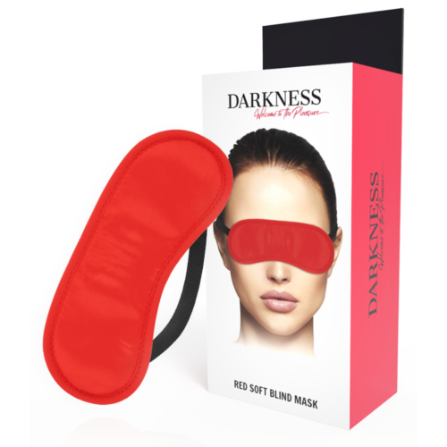 Maska na oczy DARKNESS BONDAGE Prosta czerwona maska
